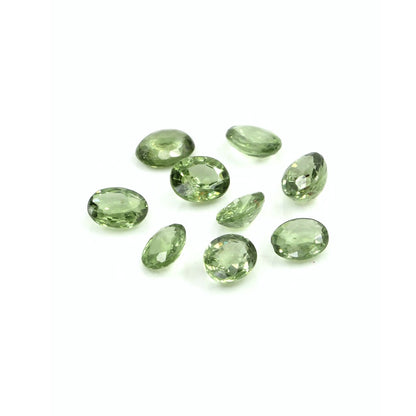 Natural Untreated Green Sapphire Calibrated Ovals | 3x4mm & 4x6mm