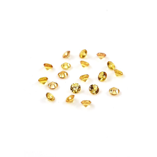 Natural Untreated Yellow Sapphire Calibrated Rounds | 2mm & 2.5mm