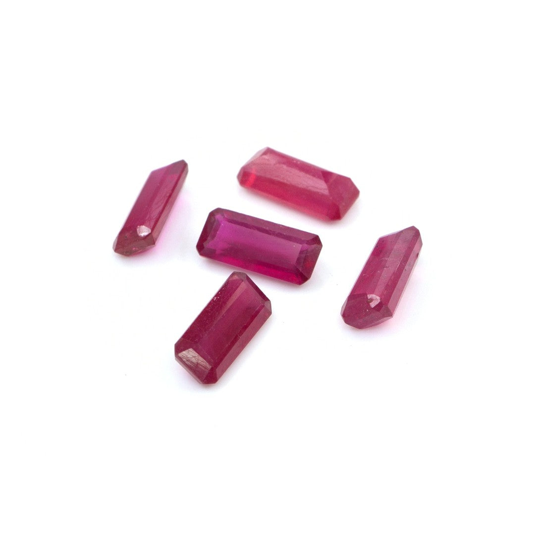 Natural Bangkok Ruby Calibrated Octagons | 4x9mm & 5x11mm