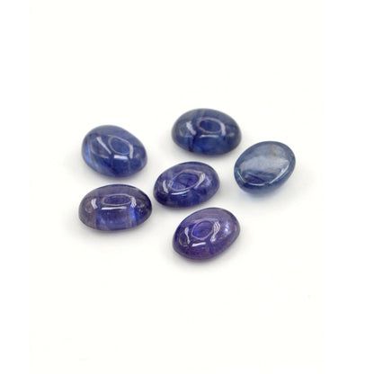 Natural Bangkok Blue Sapphire Calibrated Cabochon Ovals | 7x9mm & 8x10mm