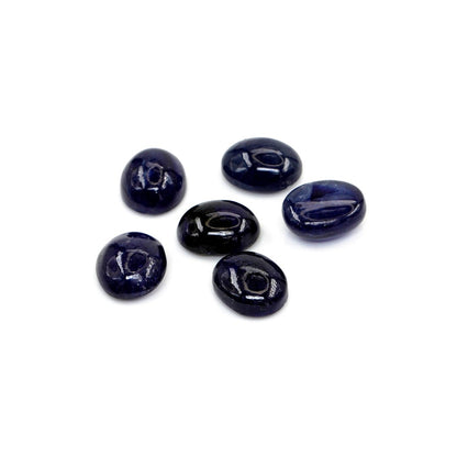 Natural Bangkok Blue Sapphire Calibrated Cabochon Ovals | 9x11mm & 10x12mm