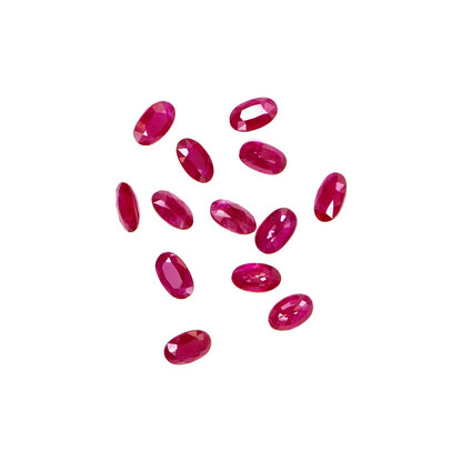 Natural Untreated Mozambique Ruby Calibrated Ovals | 3x5mm & 4x6mm