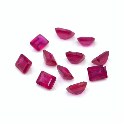Natural Bangkok Ruby Calibrated Octagons | 3x4mm & 4x5mm