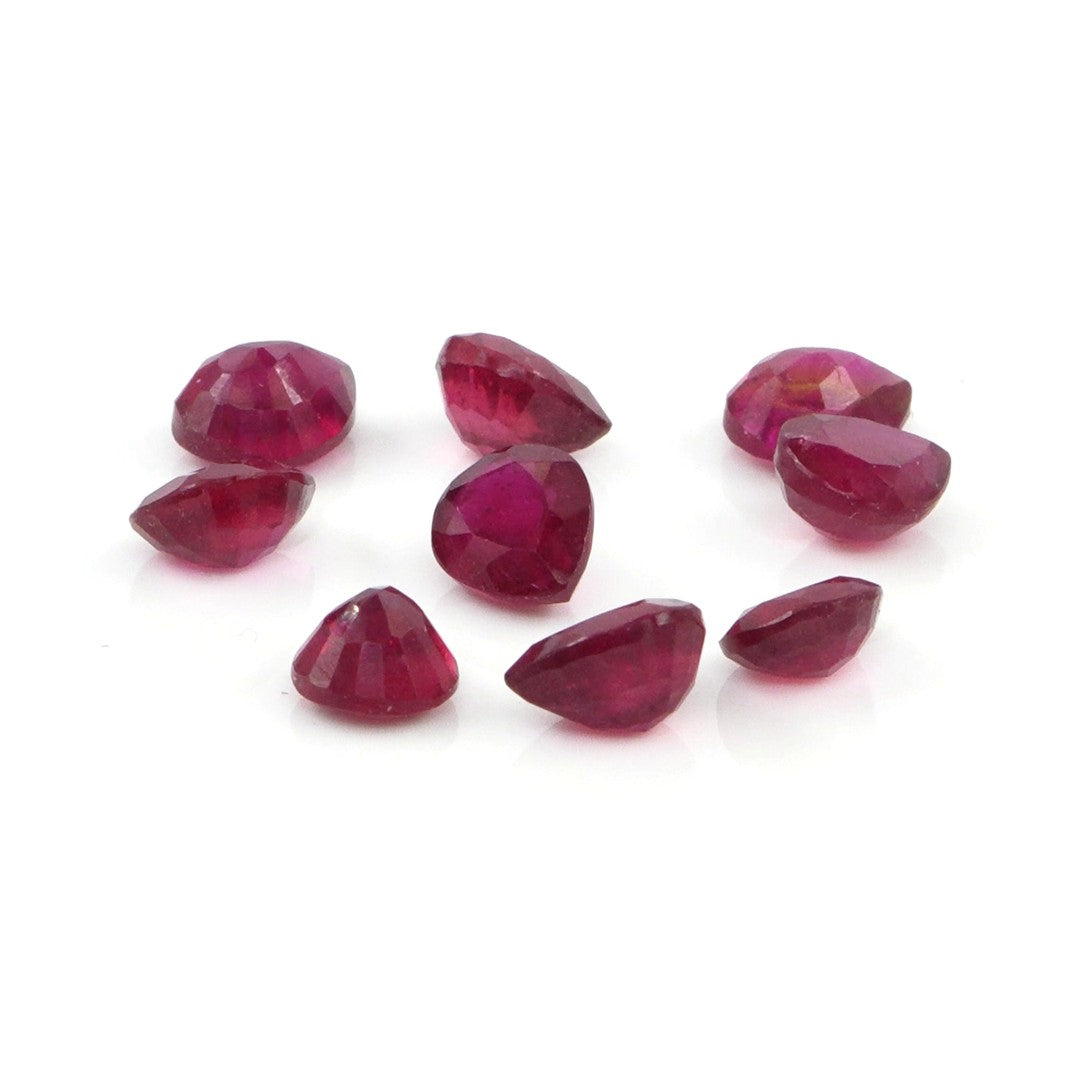 Natural Bangkok Ruby Calibrated Pears | 5x6mm & 6x7mm