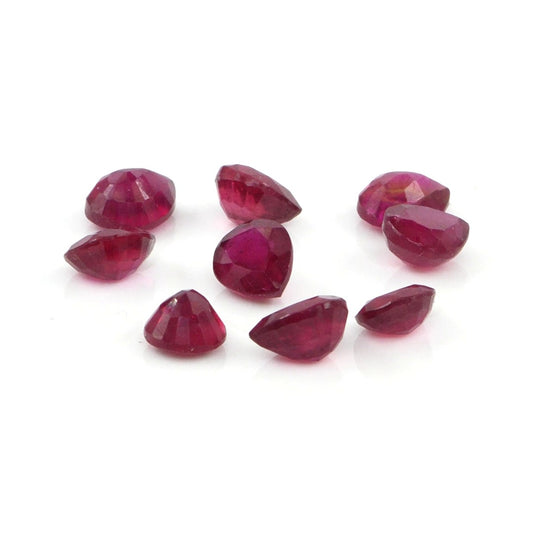 Natural Bangkok Ruby Calibrated Pears | 5x6mm & 6x7mm