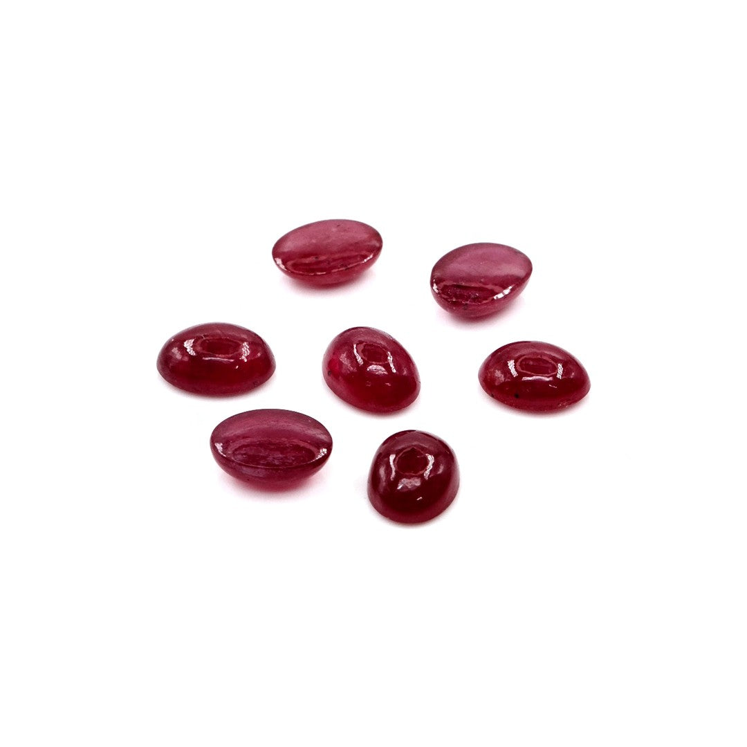 Natural Bangkok Ruby Calibrated Cabochon Ovals | 5x7mm & 6x8mm