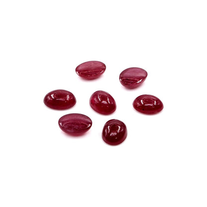 Natural Bangkok Ruby Calibrated Cabochon Ovals | 5x7mm & 6x8mm