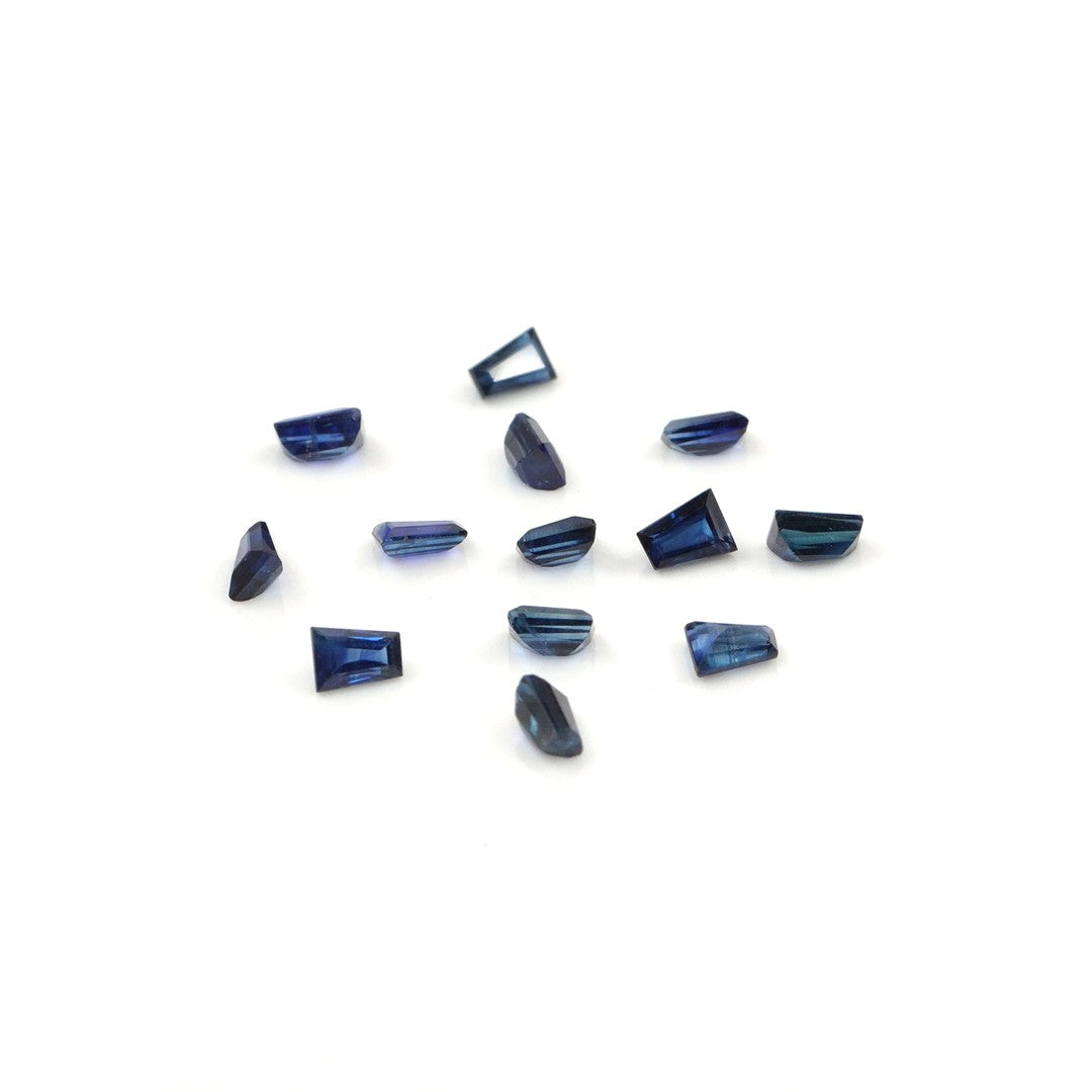 Natural Untreated Blue Sapphire Calibrated Tapper Baguettes | 1.5x2x4mm & 2x3x4mm
