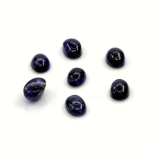 Natural Bangkok Blue Sapphire Calibrated Cabochon Ovals | 3x5mm & 4x6mm