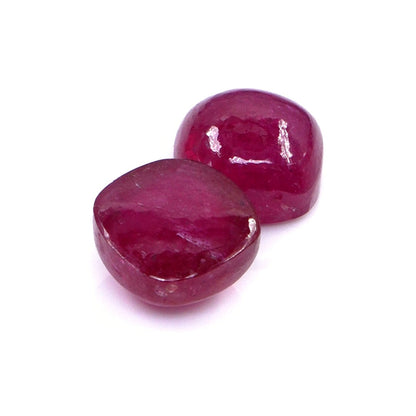 Natural Bangkok Ruby Calibrated Cabochon Cushions | 7mm & 8mm