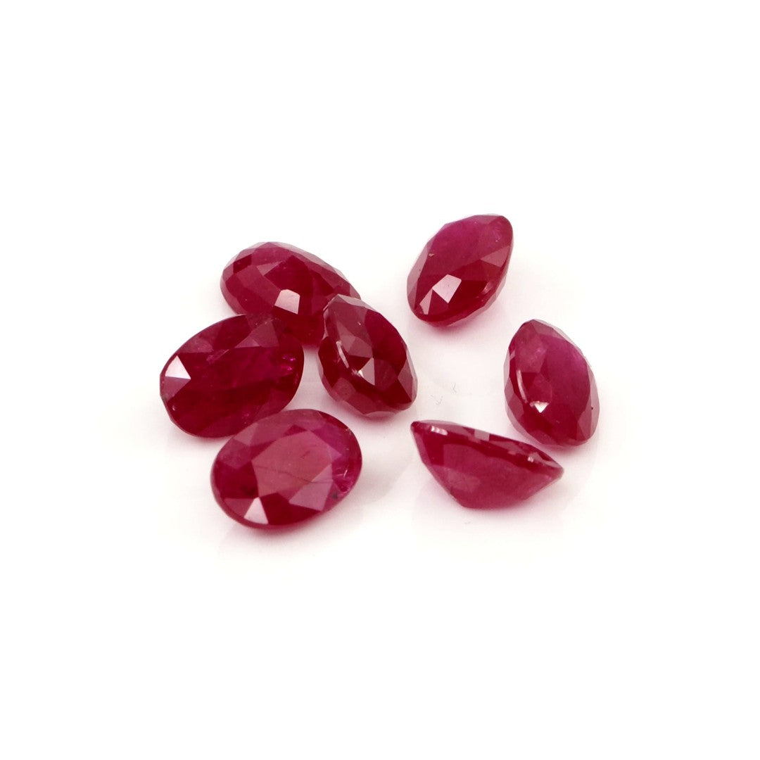 Natural Untreated Mozambique Ruby Calibrated Ovals | 3x5mm & 4x6mm