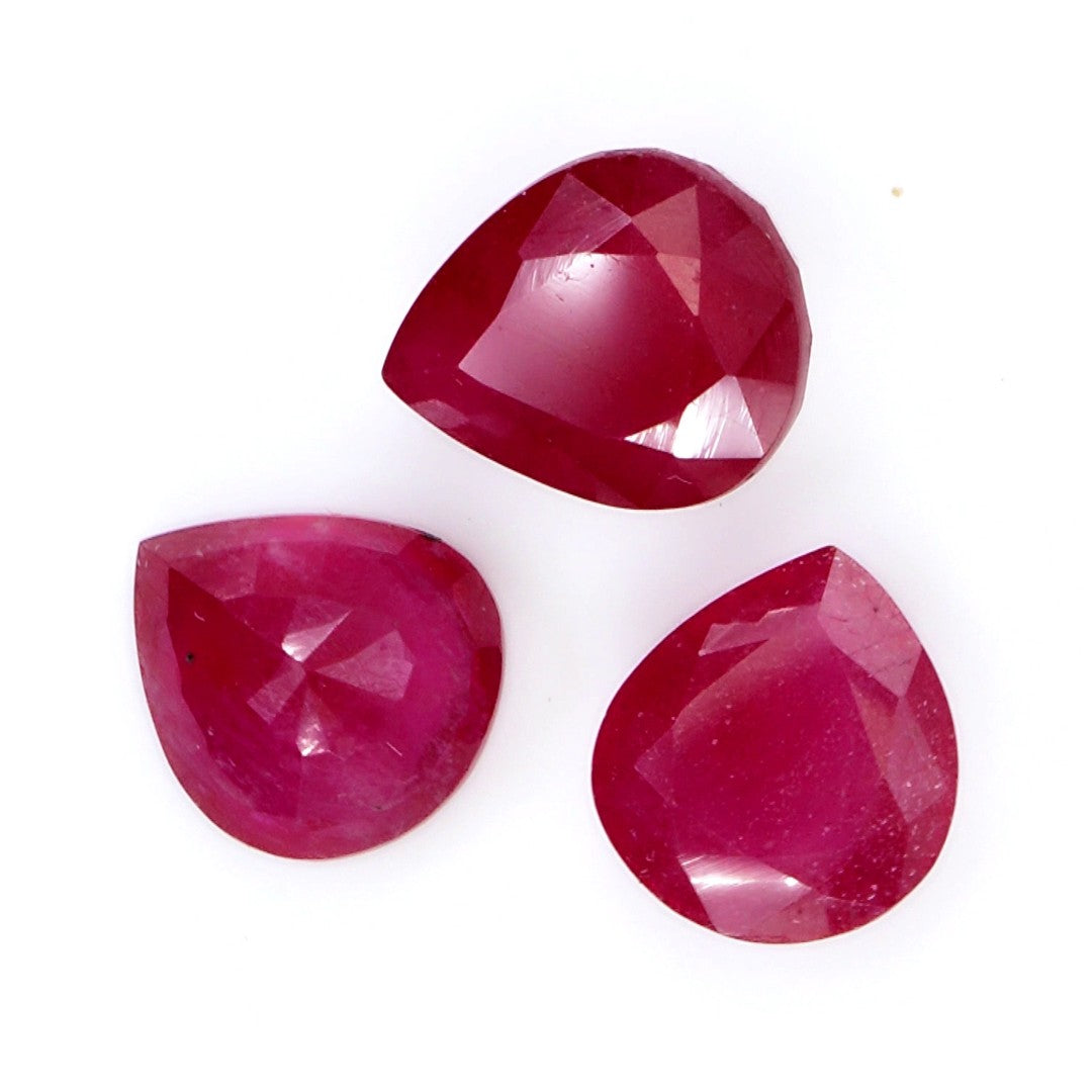Natural Bangkok Ruby Calibrated Pears | 11x12mm & 12x13mm