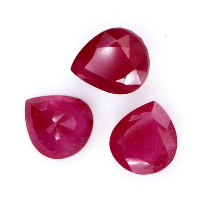 Natural Bangkok Ruby Calibrated Pears | 11x12mm & 12x13mm
