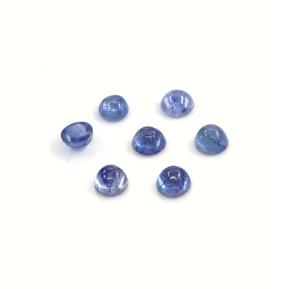 Natural Bangkok Blue Sapphire Calibrated Cabochon Rounds | 4mm & 5mm