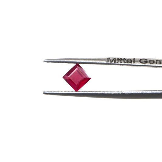 Natural Bangkok Ruby Calibrated Squares | 6mm & 7mm