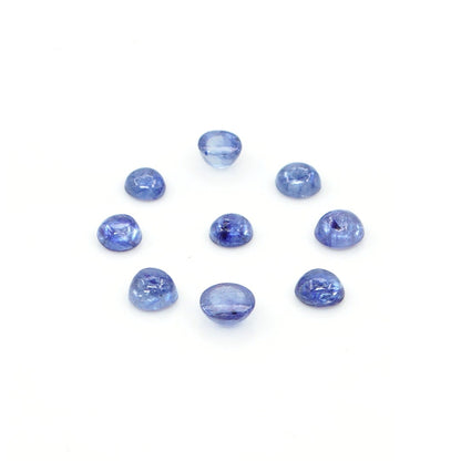 Natural Bangkok Blue Sapphire Calibrated Cabochon Rounds | 3mm & 3.5mm