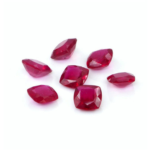 Natural Bangkok Ruby Calibrated Cushions | 6mm & 7mm