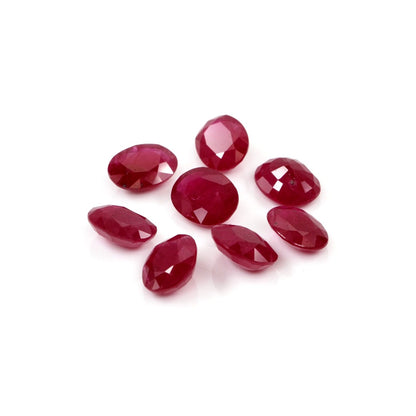 Natural Untreated Mozambique Ruby Calibrated Ovals | 5x7mm & 6x8mm