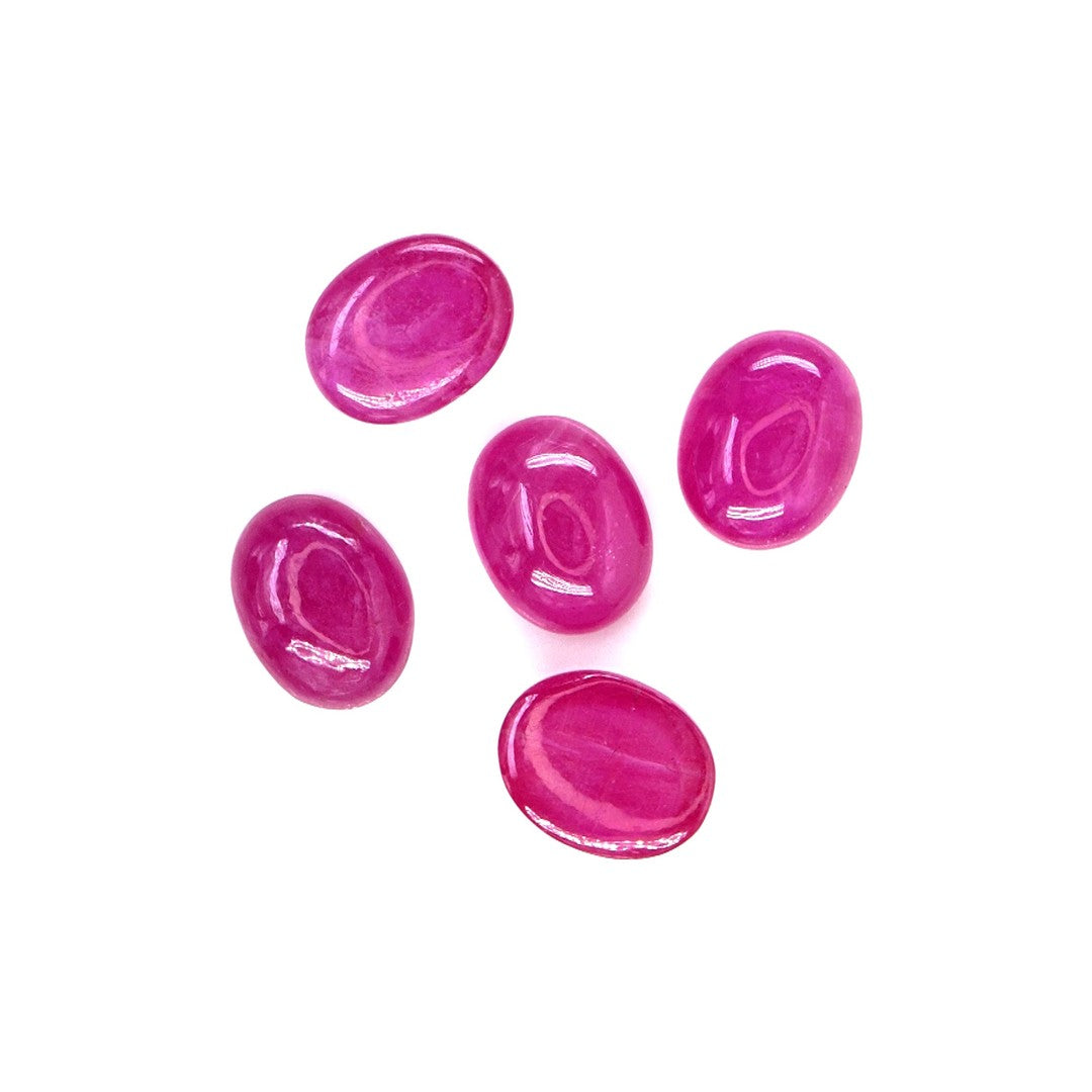 Natural Bangkok Ruby Calibrated Cabochon Ovals | 7x9mm & 8x10mm