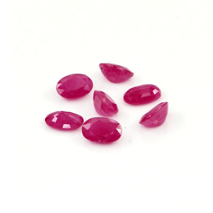 Natural Untreated Mozambique Ruby Calibrated Ovals | 3x5mm & 4x6mm