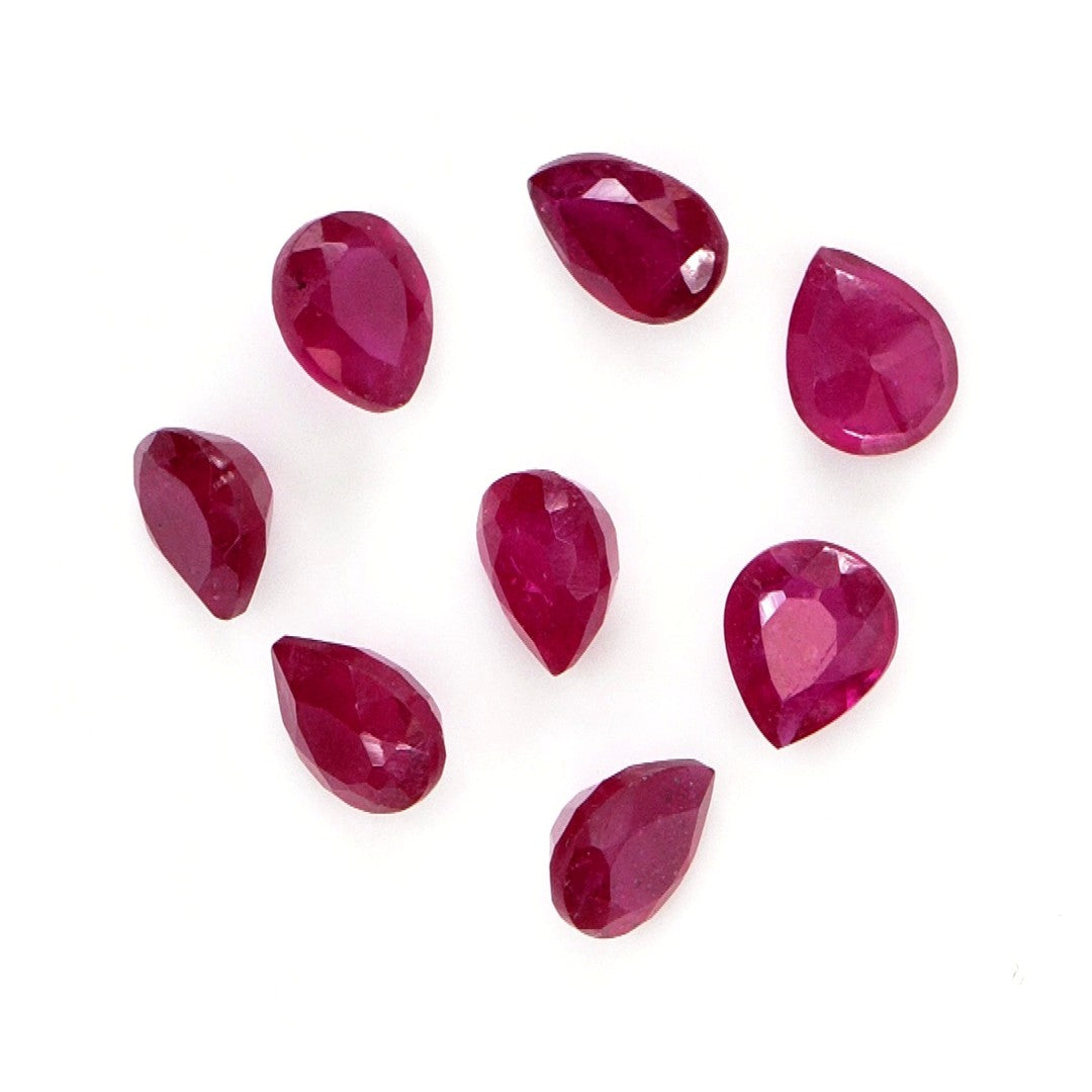 Natural Bangkok Ruby Calibrated Pears | 2x3mm & 2.5x3.5mm