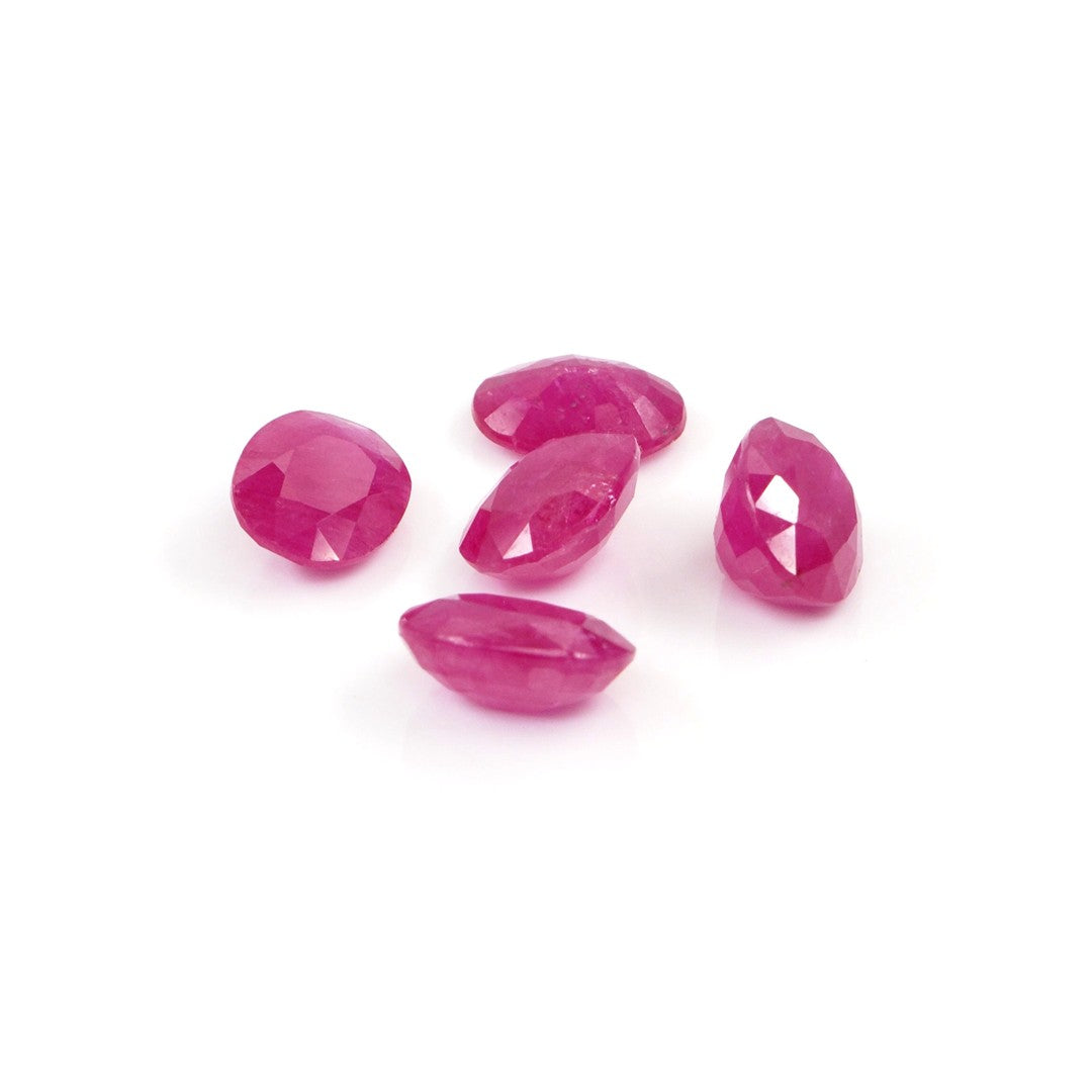 Natural Untreated Mozambique Ruby Calibrated Ovals | 5x9mm & 6x10mm