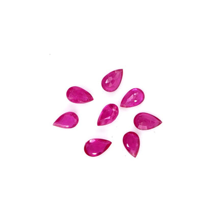 Natural Bangkok Ruby Calibrated Pears | 3x5mm & 4x6mm