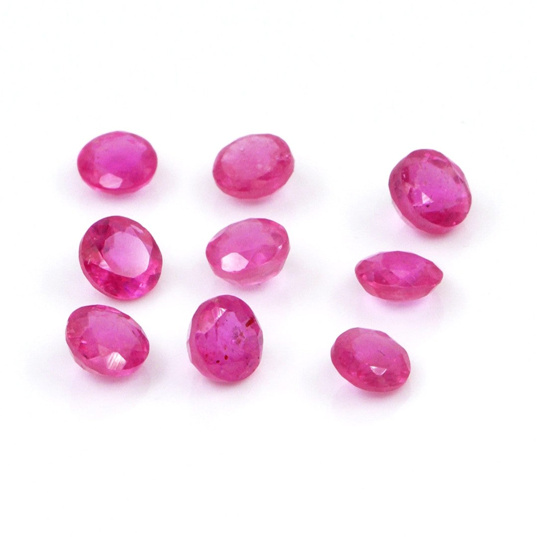 Natural Bangkok Ruby Calibrated Rounds | 3mm & 3.5mm