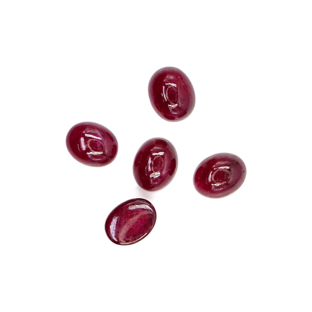 Natural Bangkok Ruby Calibrated Cabochon Ovals | 7x9mm & 8x10mm
