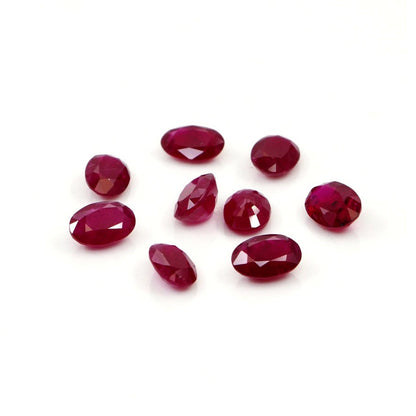 Natural Untreated Mozambique Ruby Calibrated Ovals | 3x5mm & 4x6mm