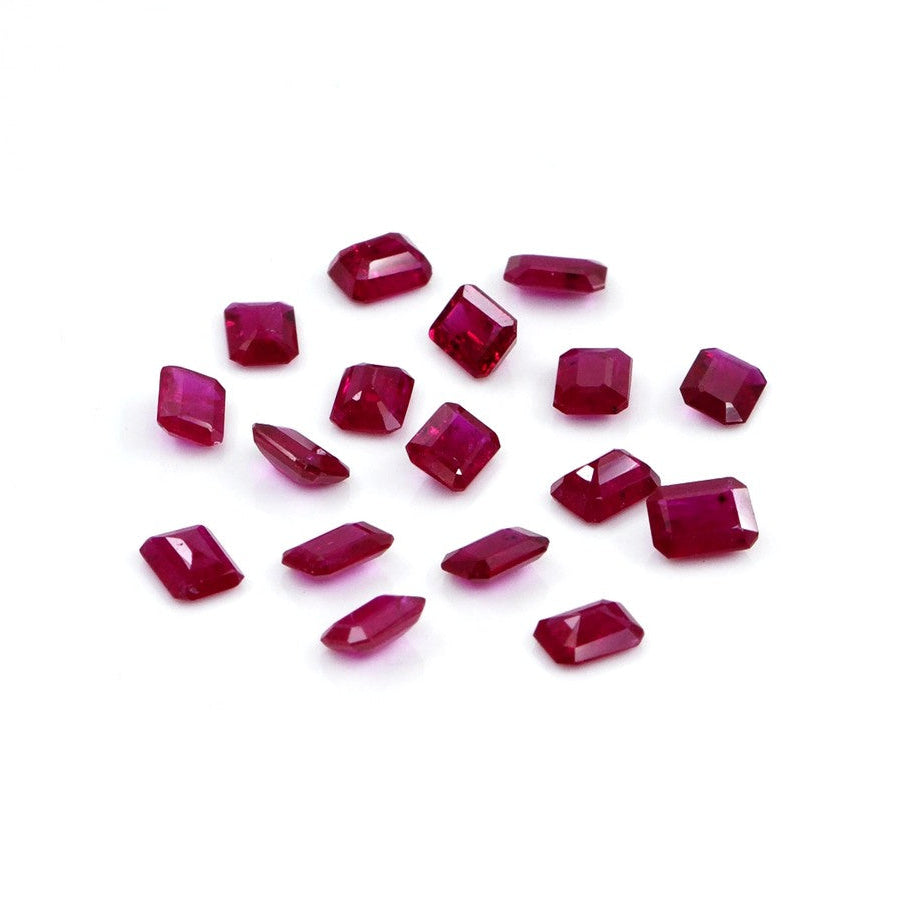 Natural Untreated Mozambique Ruby Calibrated Octagons | 3x4mm & 4x5mm