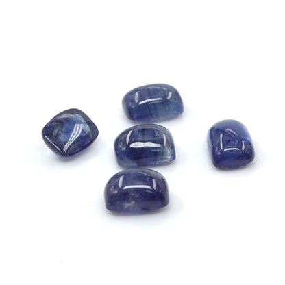 Natural Bangkok Blue sapphire Calibrated Cabochon Long Cushions | 5x7mm & 6x8mm