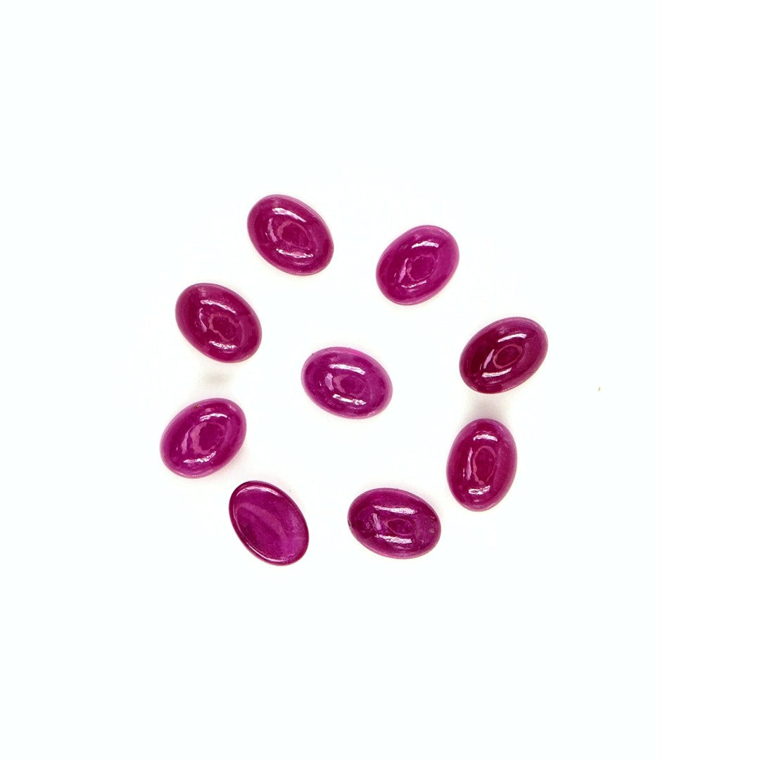 Natural Bangkok Ruby Calibrated Cabochon Ovals | 5x7mm & 6x8mm