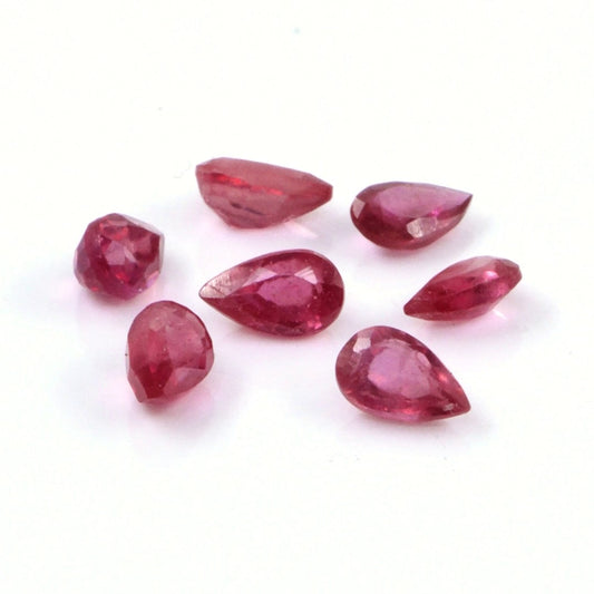 Natural Bangkok Ruby Calibrated Pears | 3x5mm & 4x6mm