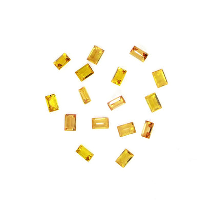 Natural Untreated Yellow Sapphire Calibrated Baguettes | 3x4mm & 4x5mm