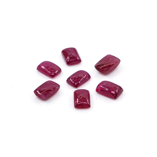 Natural Bangkok Ruby Calibrated Cabochon Long Cushions | 3x5mm & 4x6mm