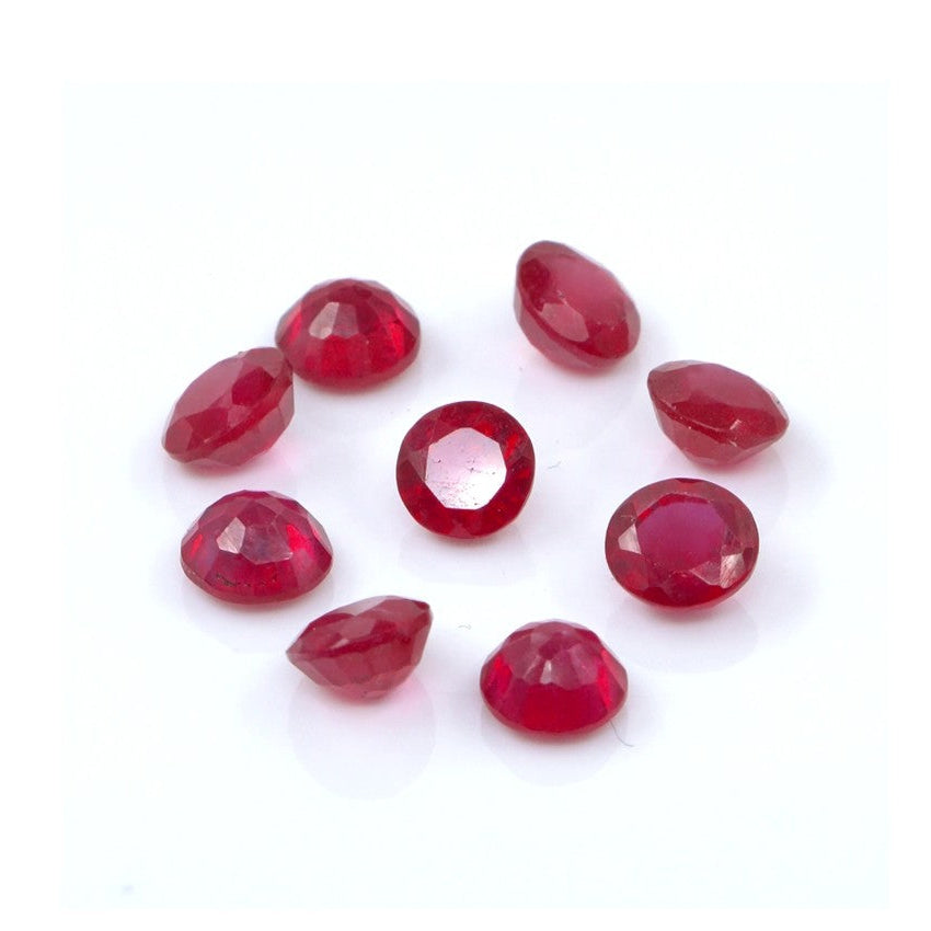 Natural Bangkok Ruby Calibrated Rounds | 4mm & 4.5mm