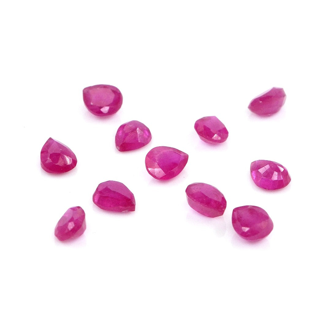Natural Bangkok Ruby Calibrated Pears | 3x4mm & 4x5mm