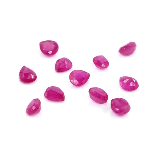 Natural Bangkok Ruby Calibrated Pears | 3x4mm & 4x5mm