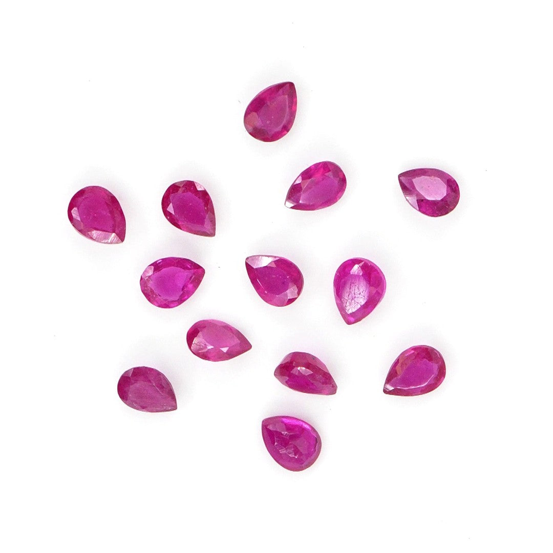 Natural Bangkok Ruby Calibrated Pears | 2x3mm & 2.5x3.5mm