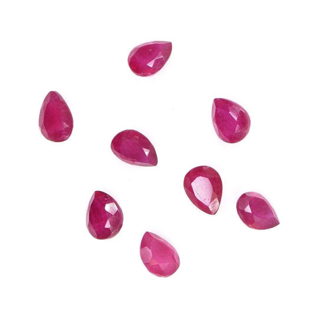 Natural Bangkok Ruby Calibrated Pears | 5x6mm & 6x7mm