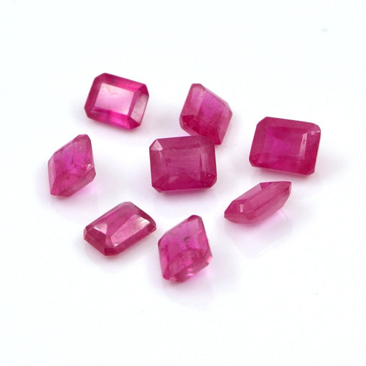 Natural Bangkok Ruby Calibrated Octagons | 3x4mm & 4x5mm