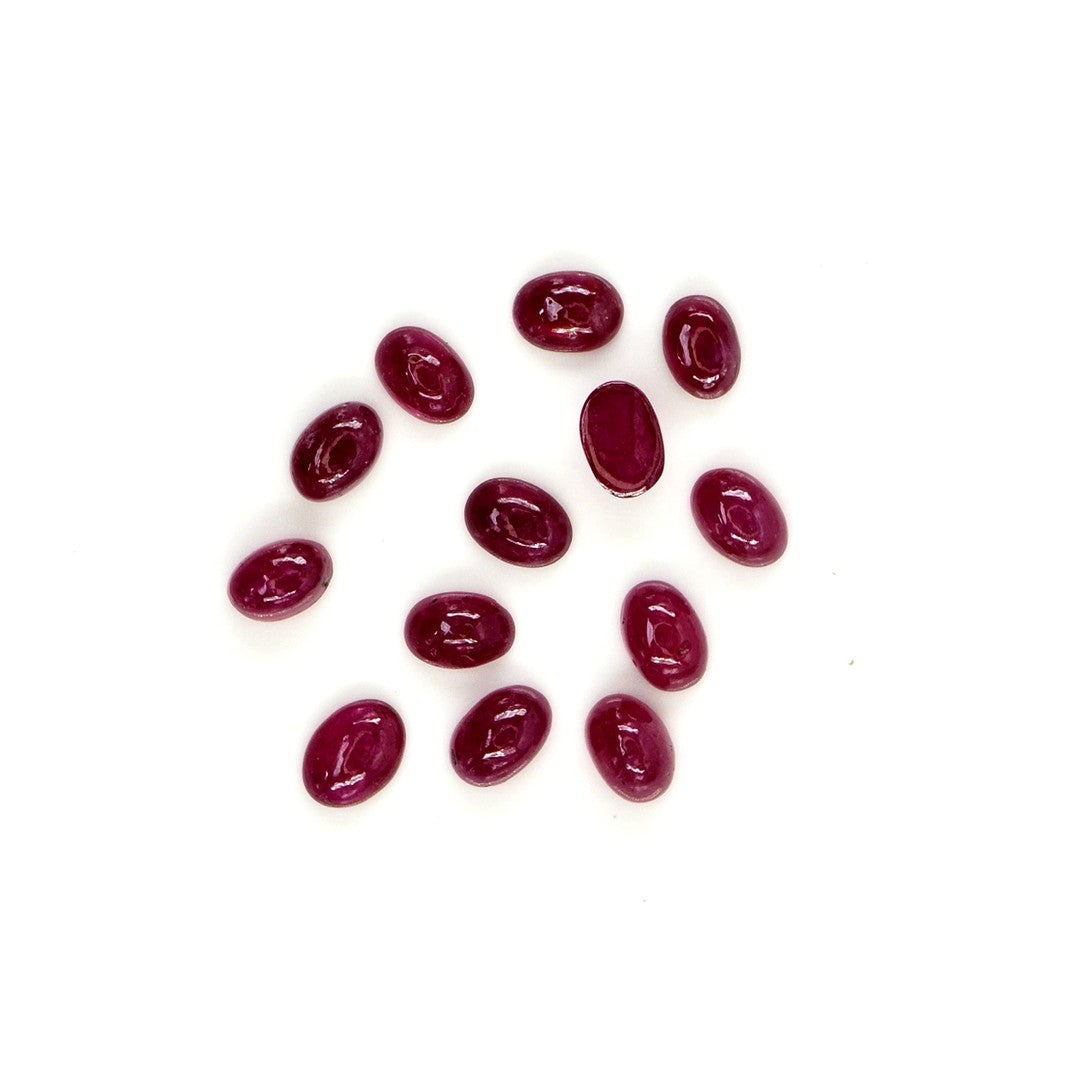 Natural Bangkok Ruby Calibrated Cabochon Ovals | 3x5mm & 4x6mm