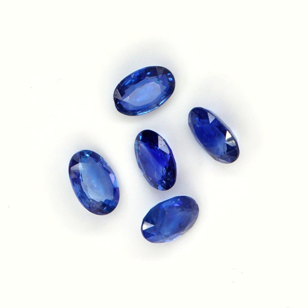Natural Untreated Bangkok Blue Sapphire Calibrated Ovals | 5x7mm & 6x8mm