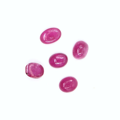 Natural Bangkok Ruby Calibrated Cabochon Ovals | 3x4mm & 4x5mm