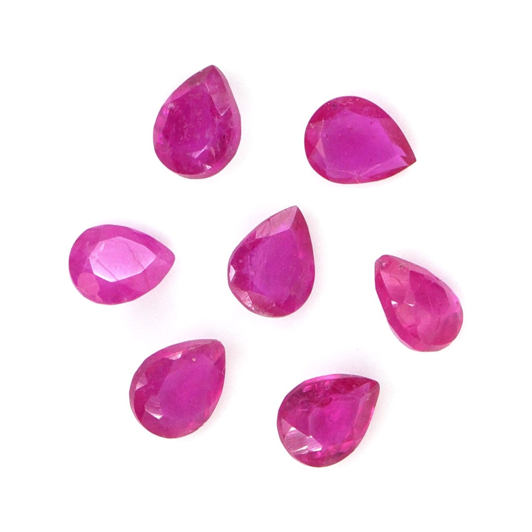 Natural Bangkok Ruby Calibrated Pears | 3x4mm & 4x5mm