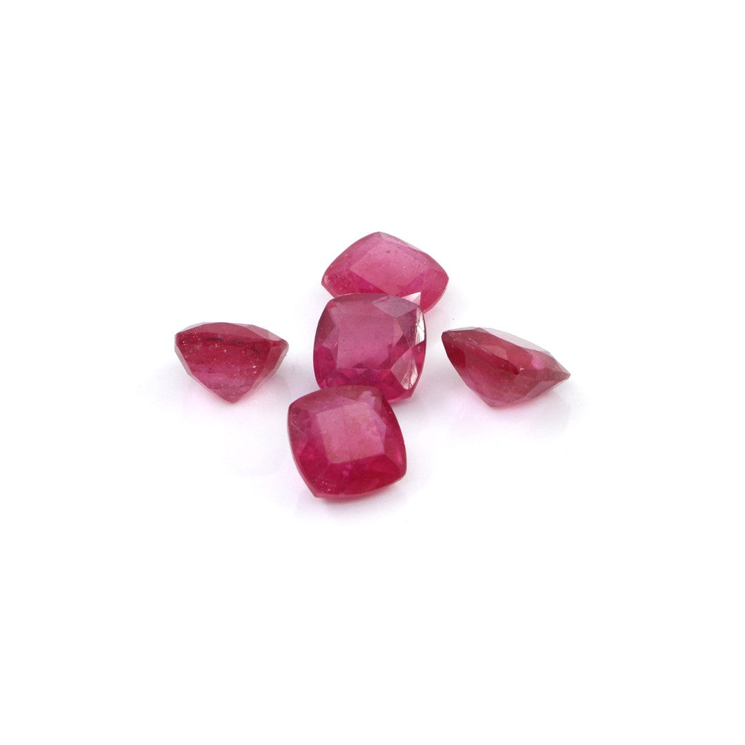 Natural Bangkok Ruby Calibrated Cushions | 4mm & 5mm