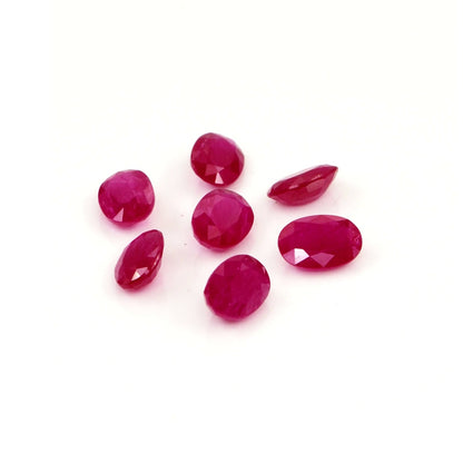 Natural Untreated Mozambique Ruby Calibrated Ovals | 3x5mm & 4x6mm