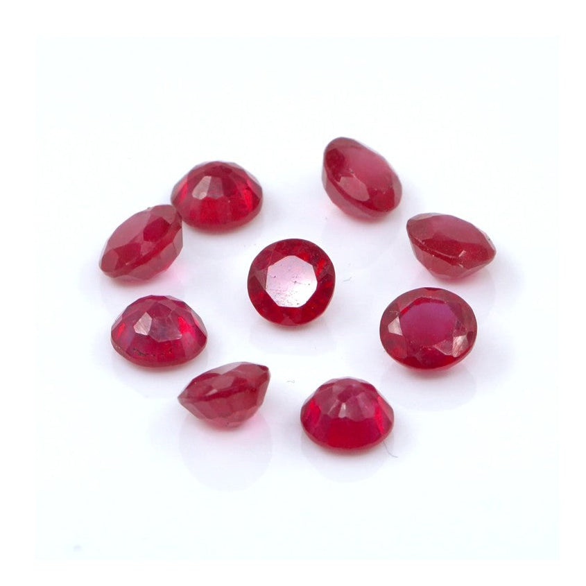 Natural Bangkok Ruby Calibrated Rounds | 5mm