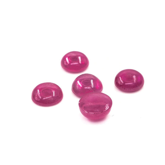 Natural Bangkok Ruby Calibrated Cabochon Rounds | 9mm & 10mm